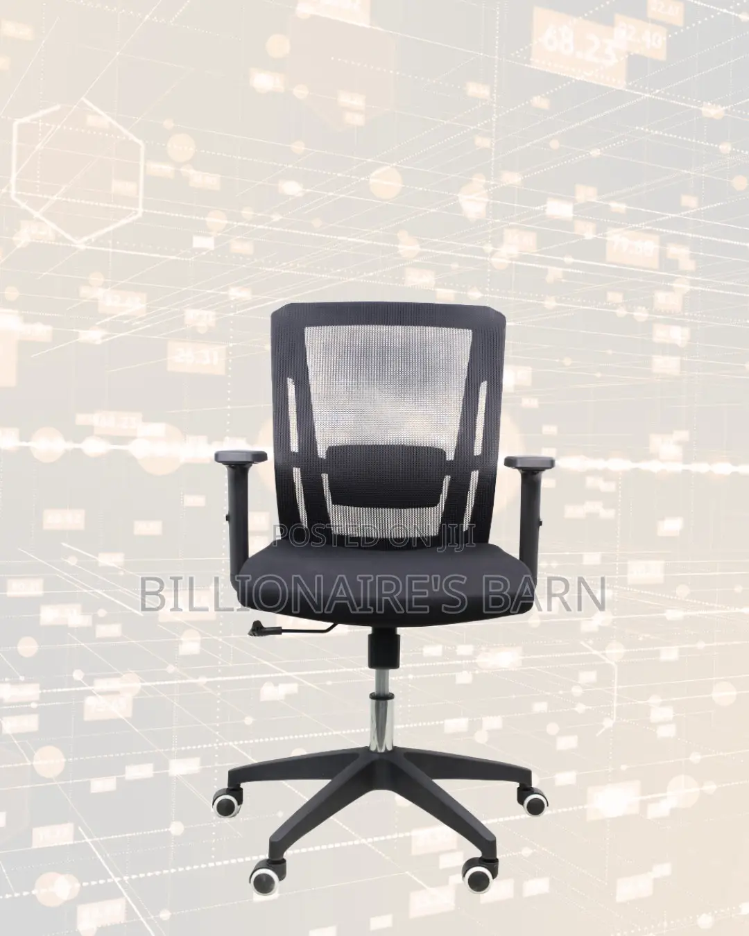 Barn Origin Office Chair Mid-Back Nylon Base • All-Day Comfort