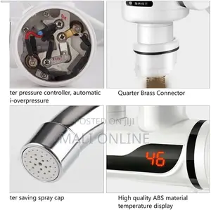 3000w Digital Tankless Instant Water Heater Faucet Hot Cold Electric