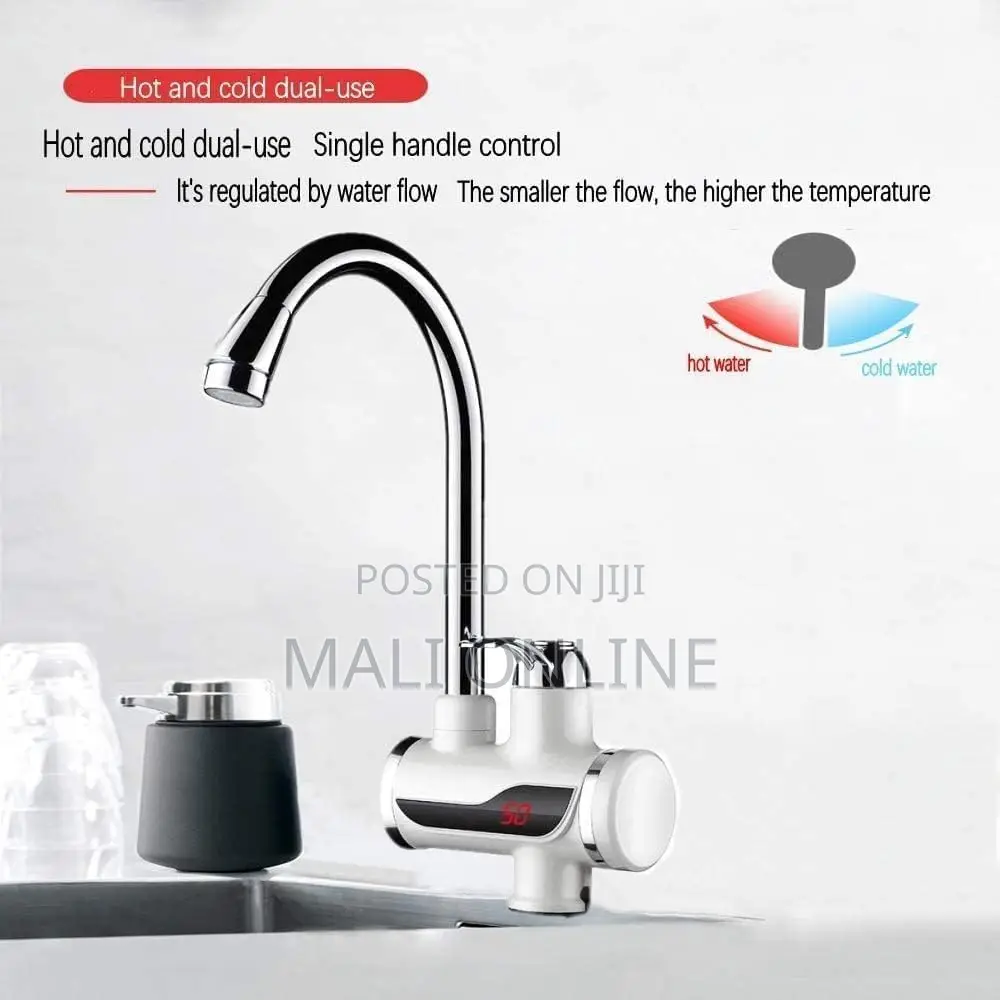 3000w Digital Tankless Instant Water Heater Faucet Hot Cold Electric