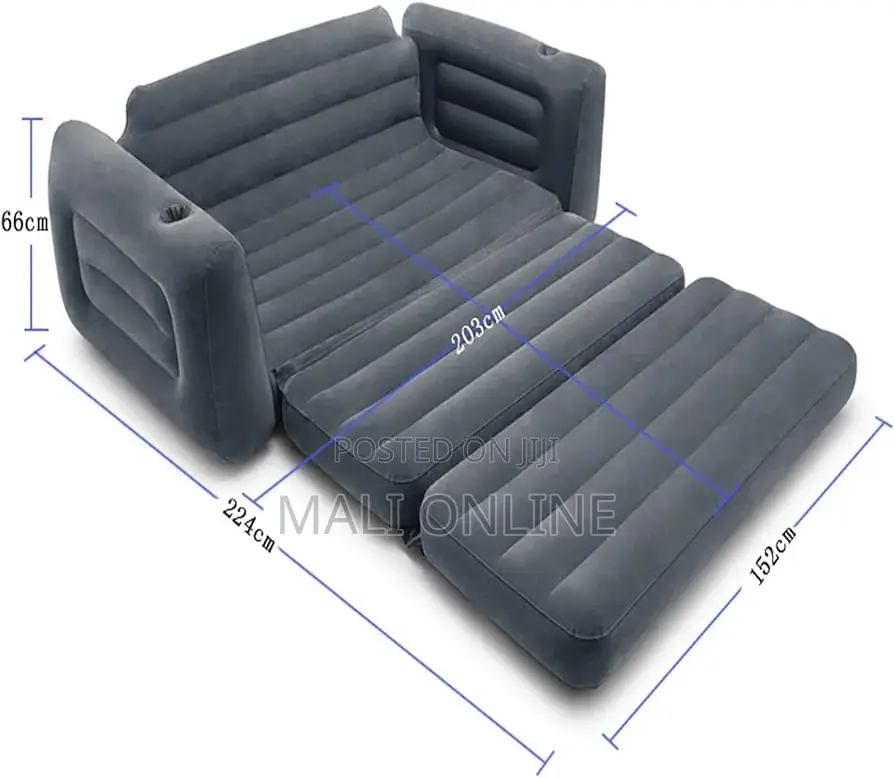 Intex 3 Seater Inflatable Pull-Out Sofa Bed With Free Electric Pump