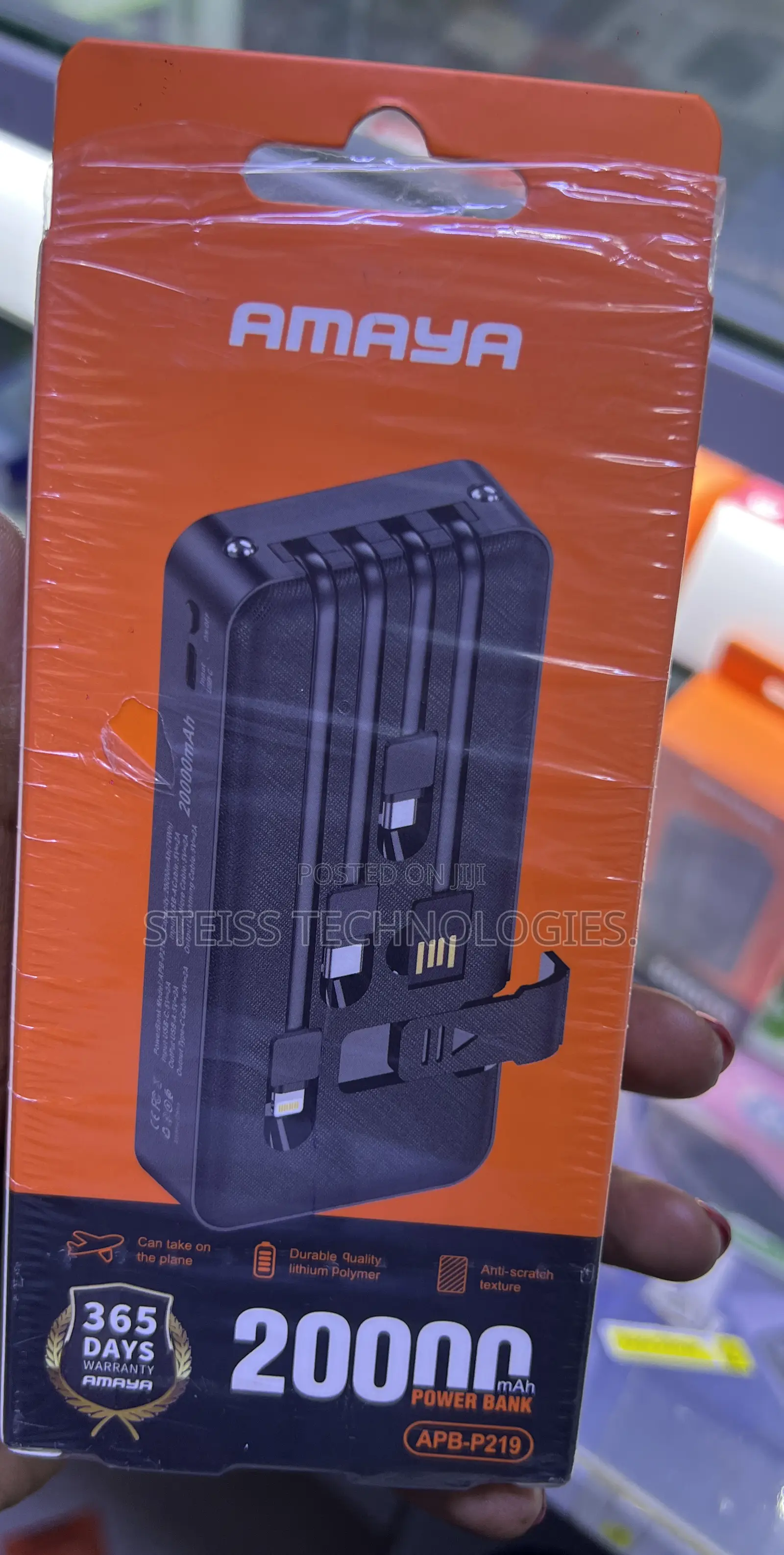 20000mah Cabled Amaya Powerbank.
