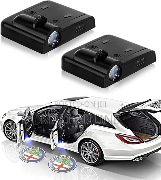 Wireless Led Car Door Logo Projector Lights 2pcs Magnetic Sensor