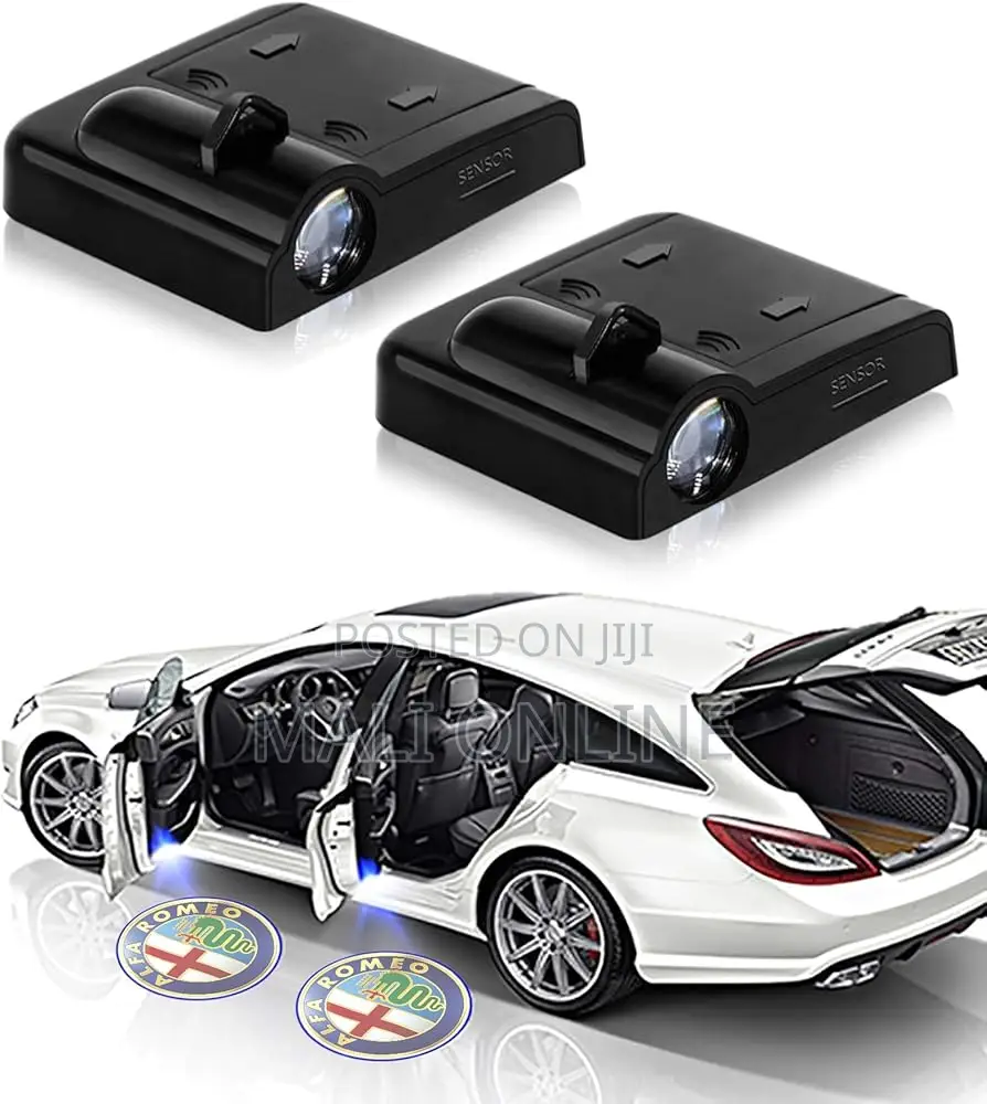 Wireless Led Car Door Logo Projector Lights 2pcs Magnetic Sensor