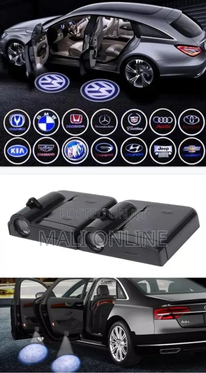 Wireless Led Car Door Logo Projector Lights 2pcs Magnetic Sensor