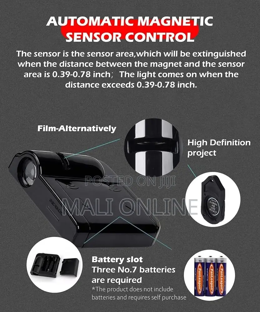 Wireless Led Car Door Logo Projector Lights 2pcs Magnetic Sensor