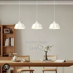 White Acrylic Pleated Pendant Light