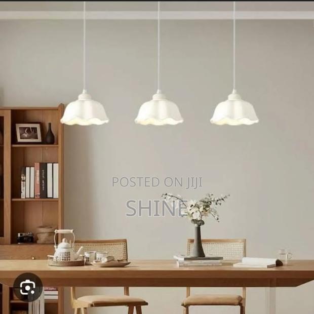 White Acrylic Pleated Pendant Light - thumbnail 2