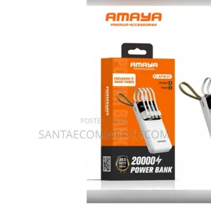 Amaya Apw-01 Power Bank 20000mah Fast Charging With 4 Lines