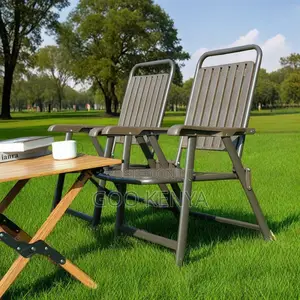 Home Chair; Weather-resistant Metal Foldable Chair For Outdoor Use