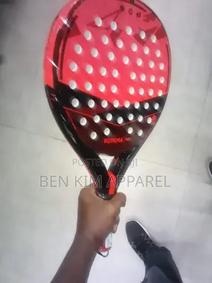 Padel Ball Racket Red Black Light Weight Rounded Head 320gms.