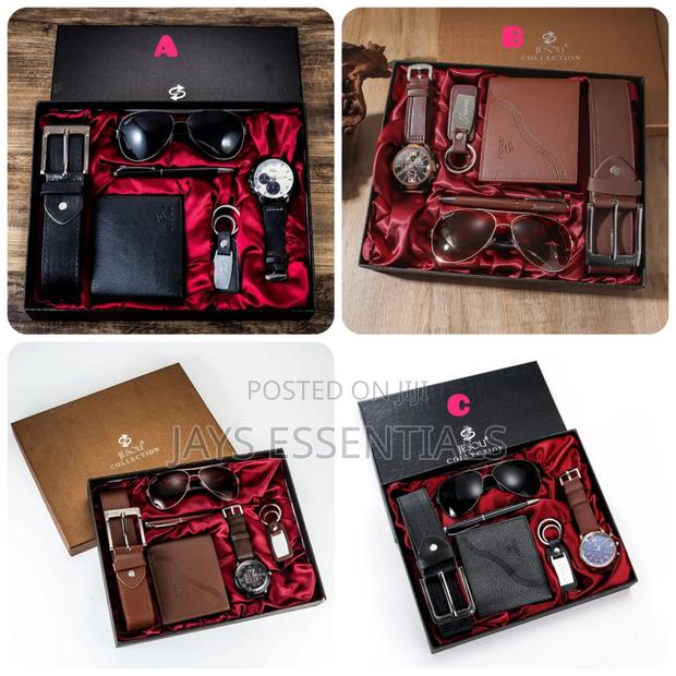 6-in-1 Mens Valentines Gift Set With Belt , Watch , Wallet , Sun Glass
