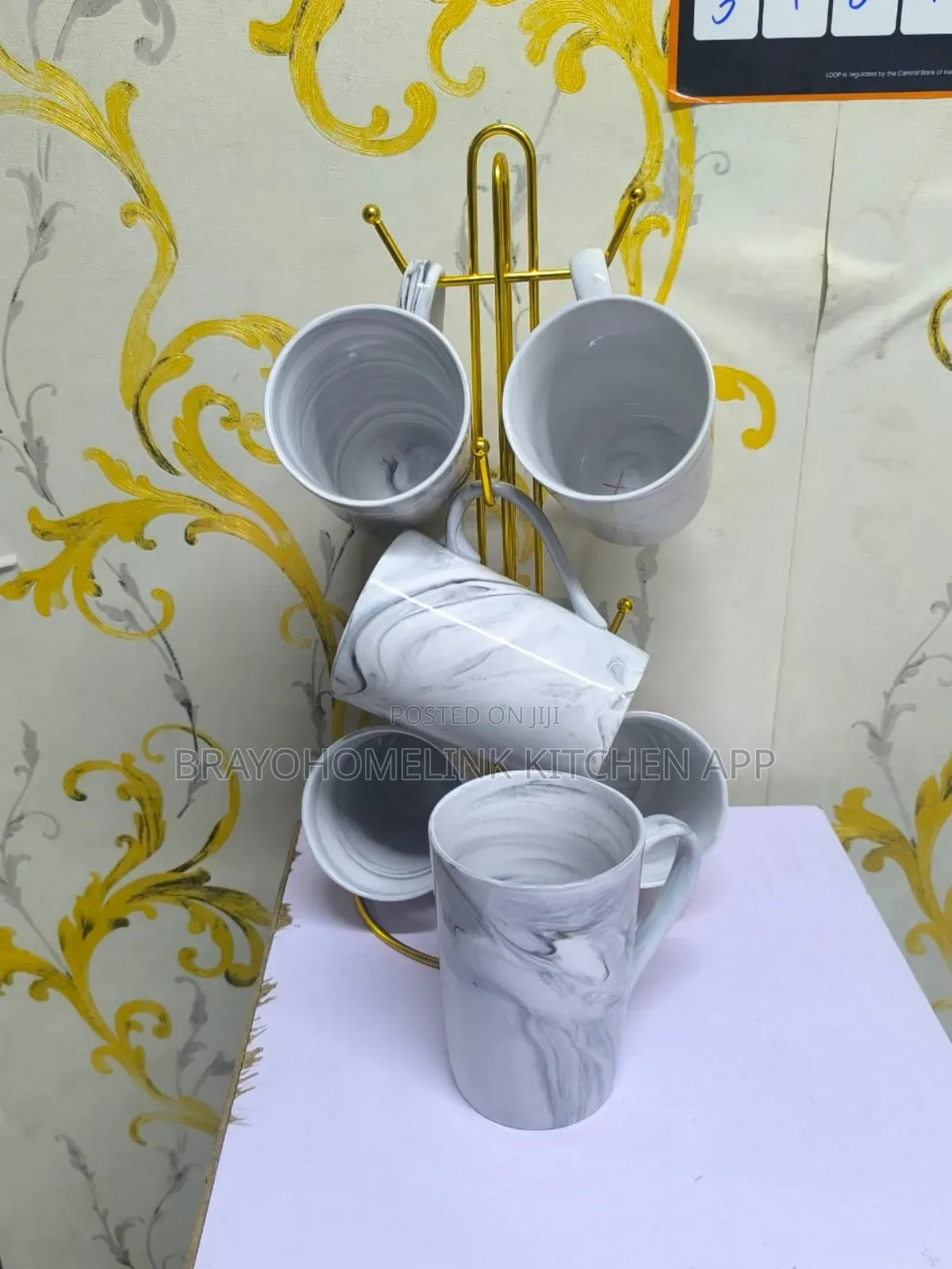 6 Pc Mug Long Grey