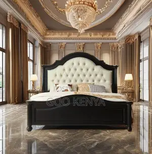 Home Bed; Bedroom Wooden Bed Frame With Comfortable Padded Headboard