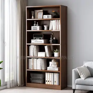 Office Bookshelf; Modern 5-tier Wooden Bookshelf