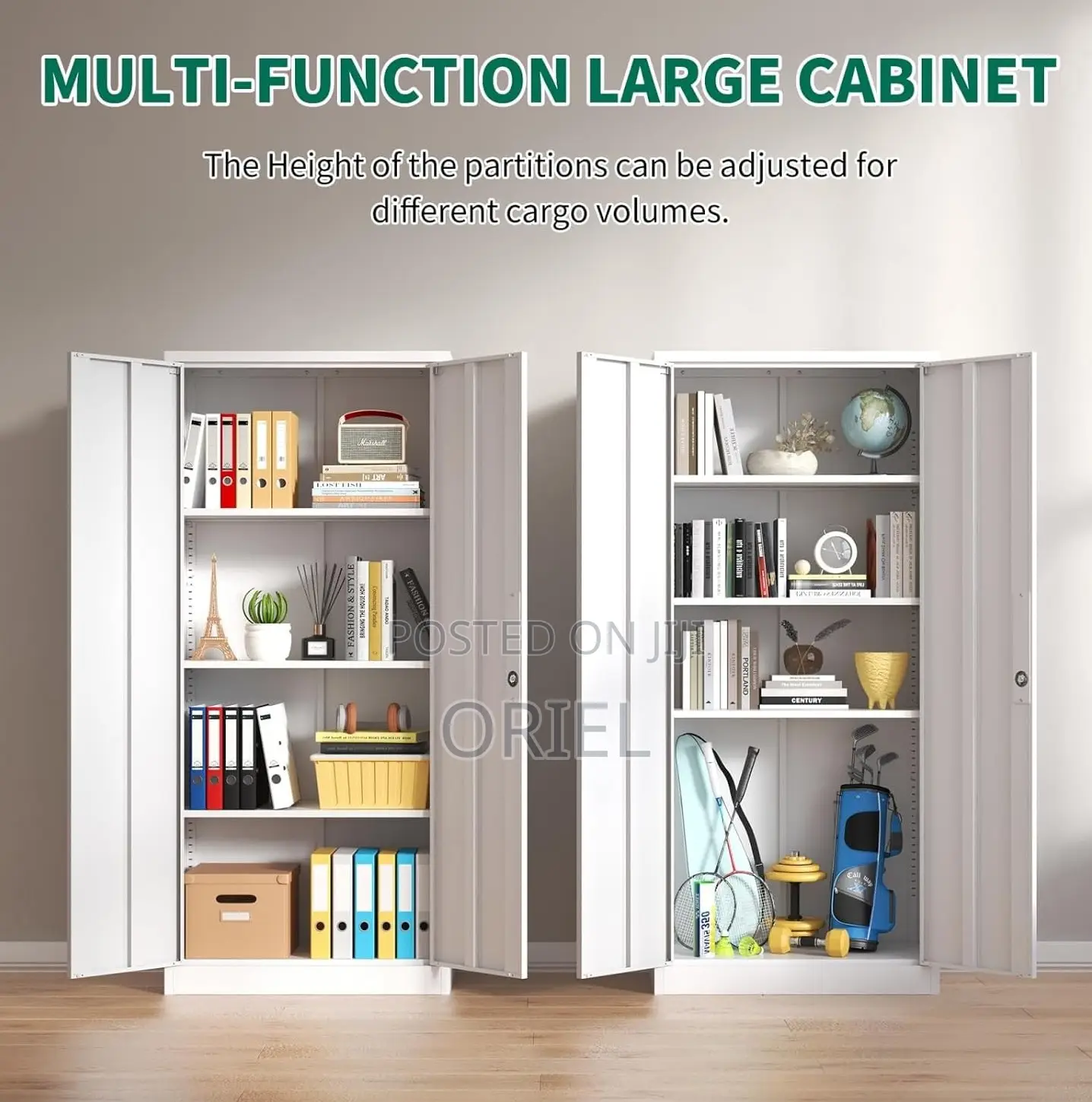 Office Cabinets; High-Capacity 2-Door Steel Storage Cabinet
