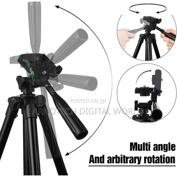 Extendable Aluminum Tripod Stand for Phone and Camera - thumbnail 4