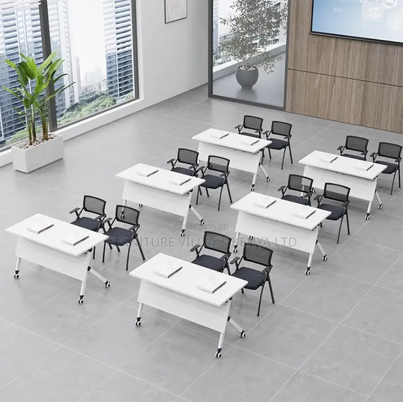 Foldable Table; Foldable Modern Rectangular Writing Desk