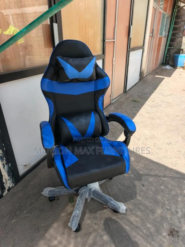 Blue Gaming Chair New Comfort Gaming - main view
