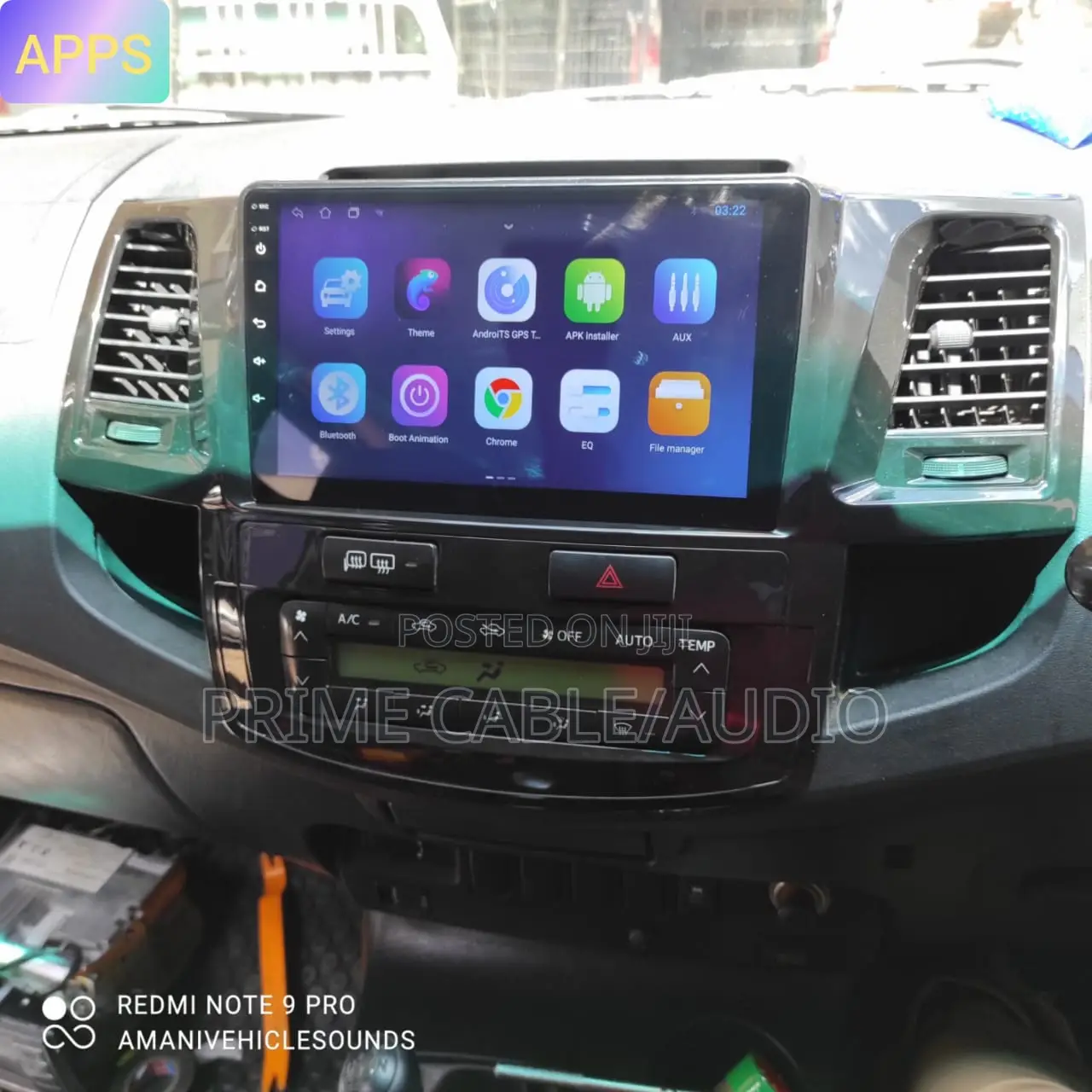Toyota Hilux/Vigo Auto Ac 2008-2014 Fitted 9 Inch Screen
