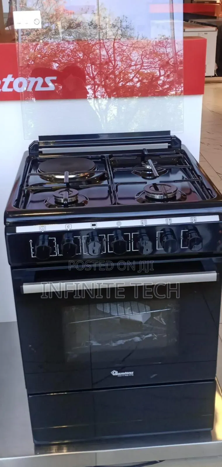 Ramtons (Rc-686) 3g+1e 60x60 Black Cooker