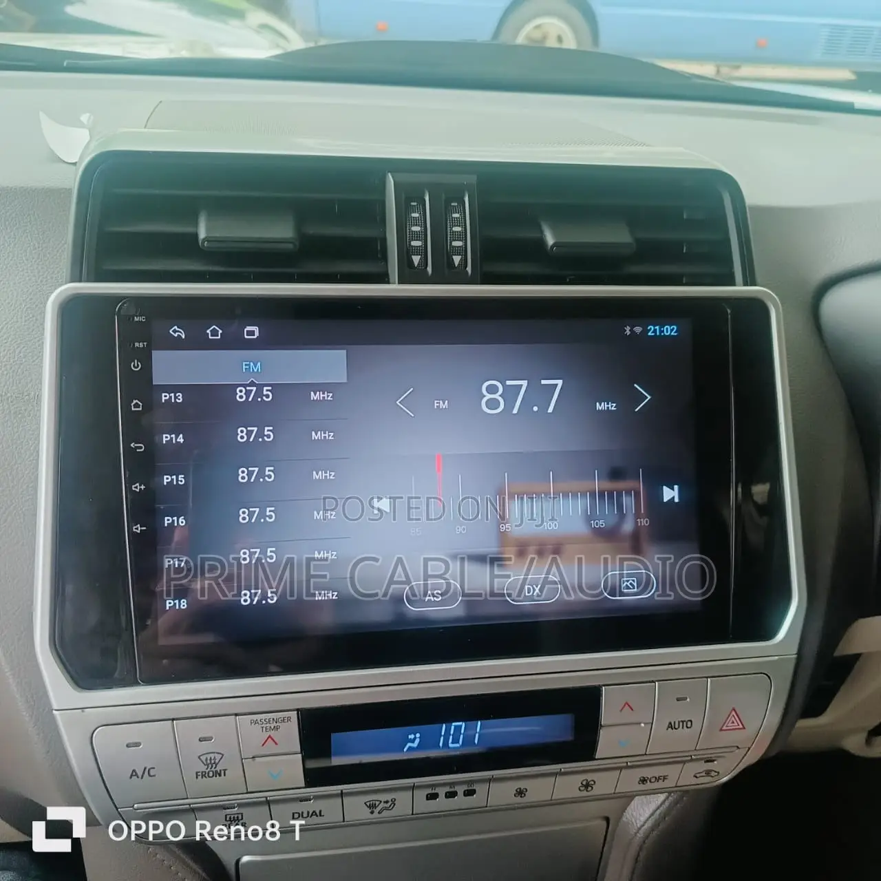 Toyota Land Cruiser J150 2017-2022 Fitted With 10 Inch Android Radio