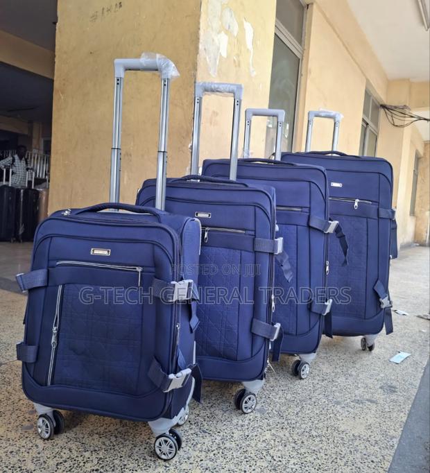 Luxurious 4in1 Double Zip Multicolored Fabric Suitcase - main view