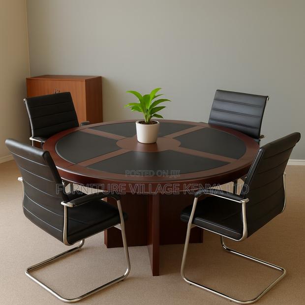 Boardroom Table; Round Executive Conference Office Table - thumbnail 2