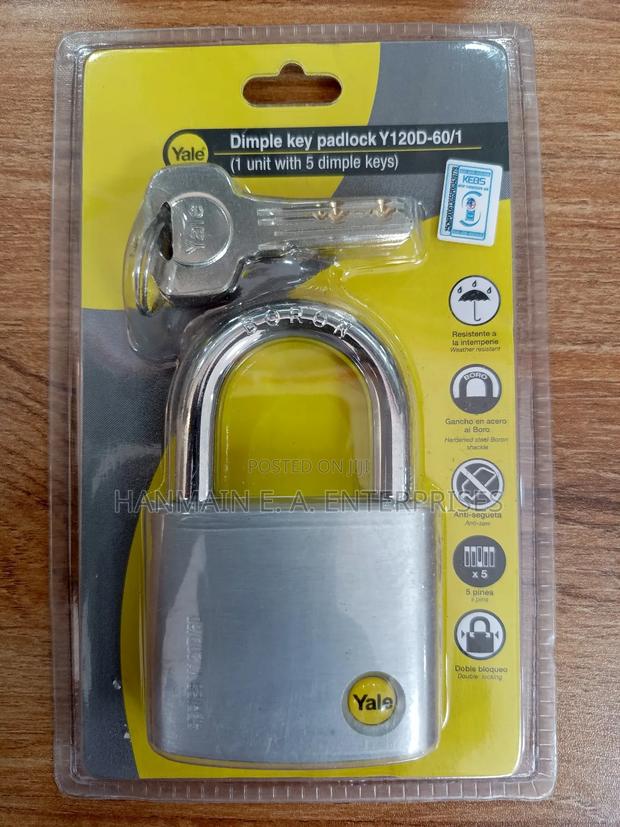Original Double Yale Brass Padlock High Quality Anti Theft Solution - thumbnail 4