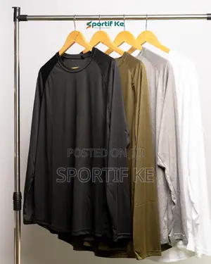 Mens Muscle Fit Long Sleeve Gym T-Shirt; Quick-Dry Breathable