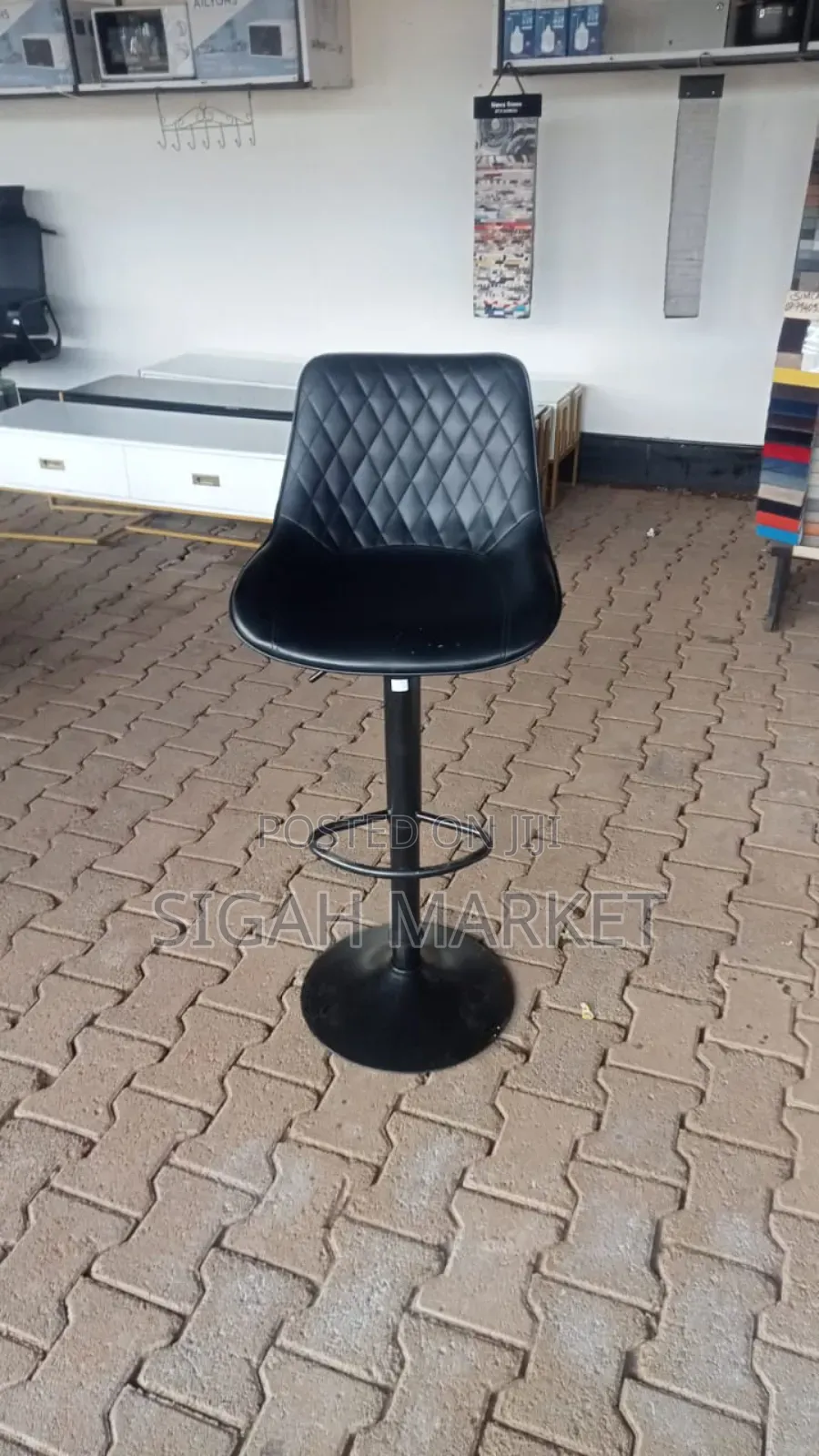 Black Adjustable Bar Stools