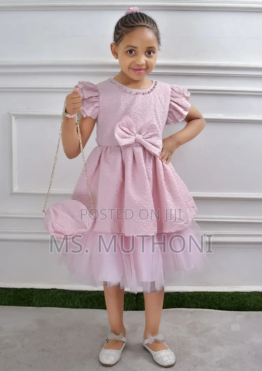 Beautiful Girls Dress + Purse 5-10 Yrs