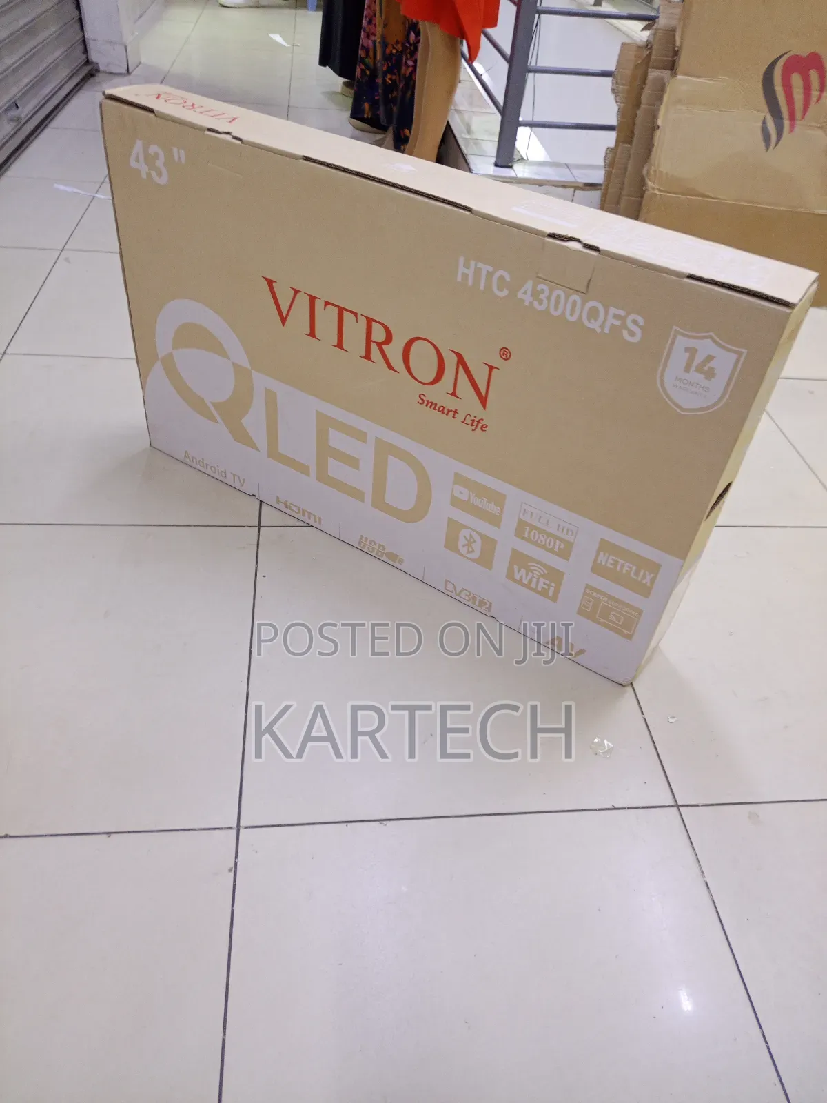 Vitron 43” HTC 4300qfs Qled Smart Android Tv – Full Hd, Wi-Fi, Hdmi