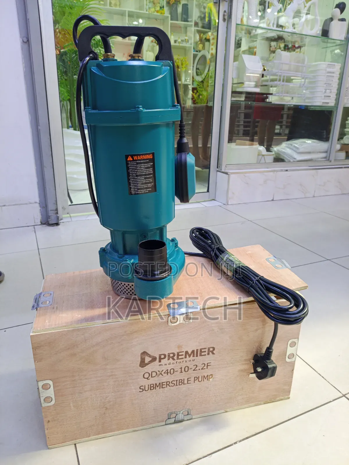 QDX 3hp Sewage Submersible Pump – 2” Outlet, 15m Head