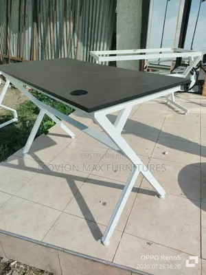 White Flame Metallic Table