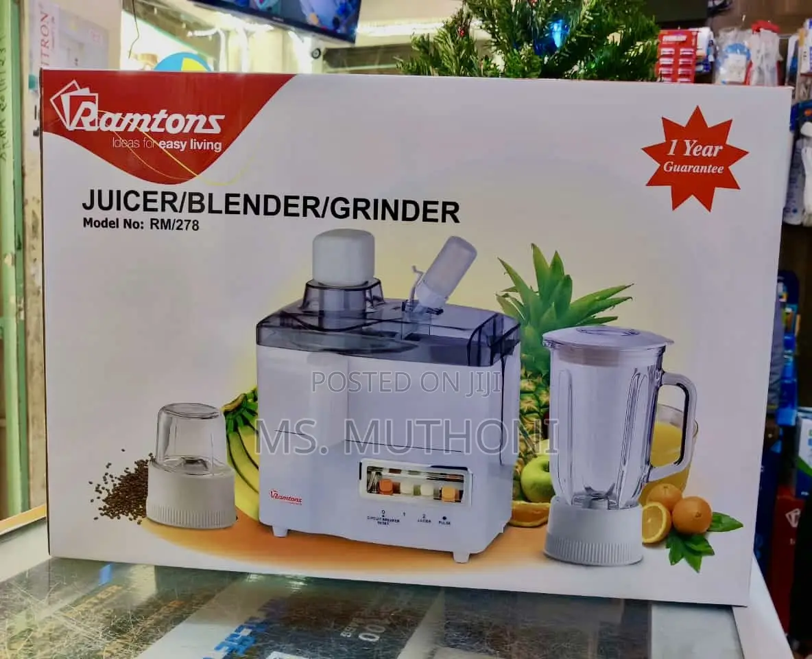 Ramtons 3-in-1 Juicer, Blender, and Grinder (Model No: Rm/278).