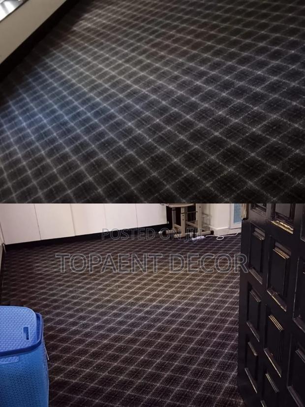 5mm Maasai Mara Black With Printed Patterns Wall To Wall Carpets - main view