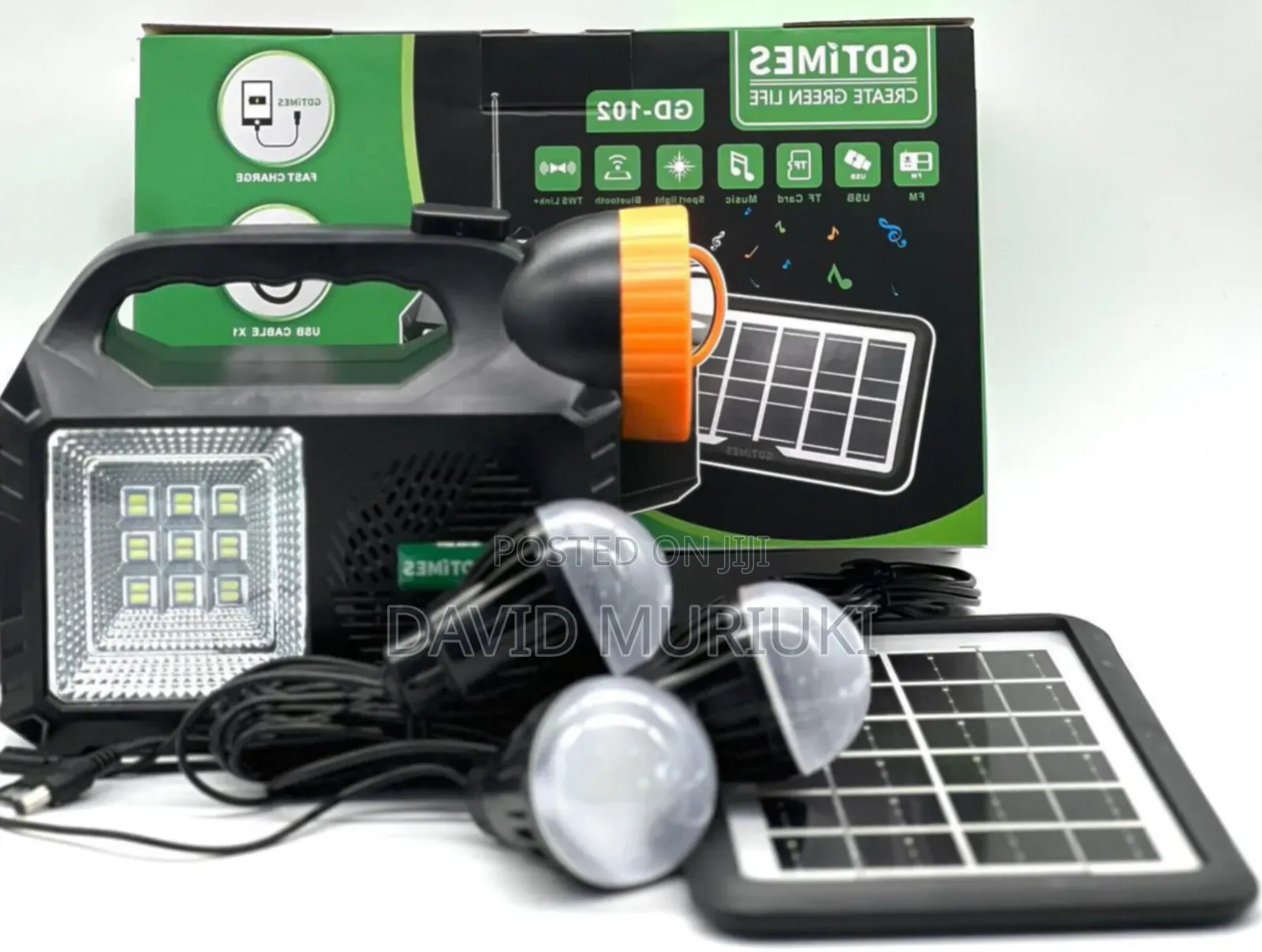 Solar Home Kit With Fm/Bluetooth/ Torch and 3 Separate Bulbs
