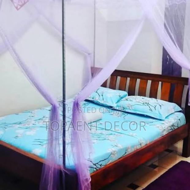 Purple Kids Bed 4 Stand Mosquito Net