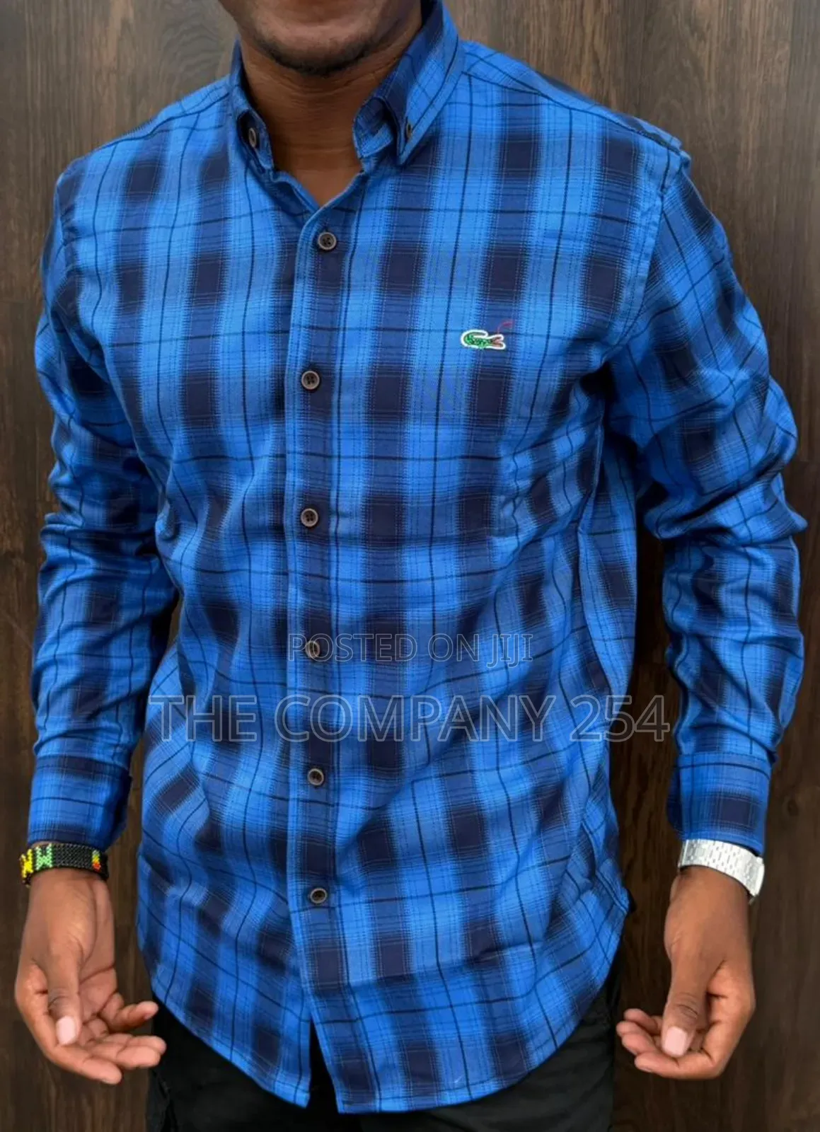 Quality Casual Cotton Checked Men Collar Long-Sleeved Shirts