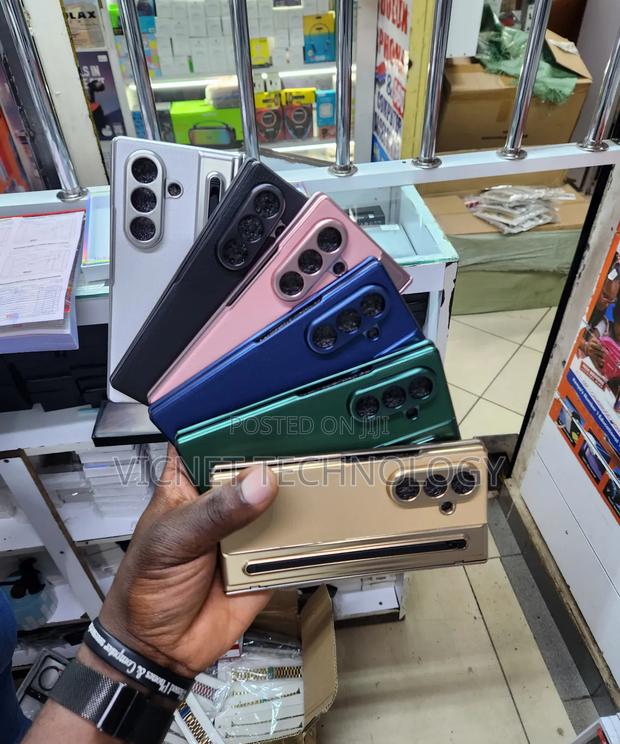 Samsung Fold Leather Case With S Pen and Fron Glass Protector - main view