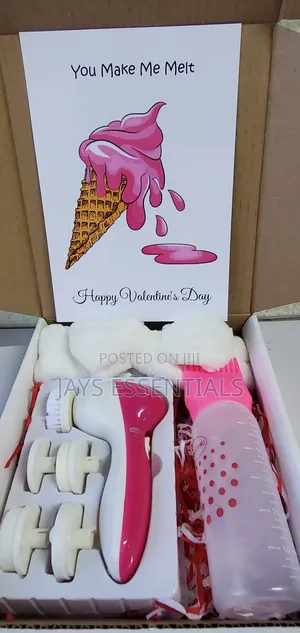Glow Valentines Set-5n1cleanser,Oil Comb,Head/Wrist Band, Card and Bag