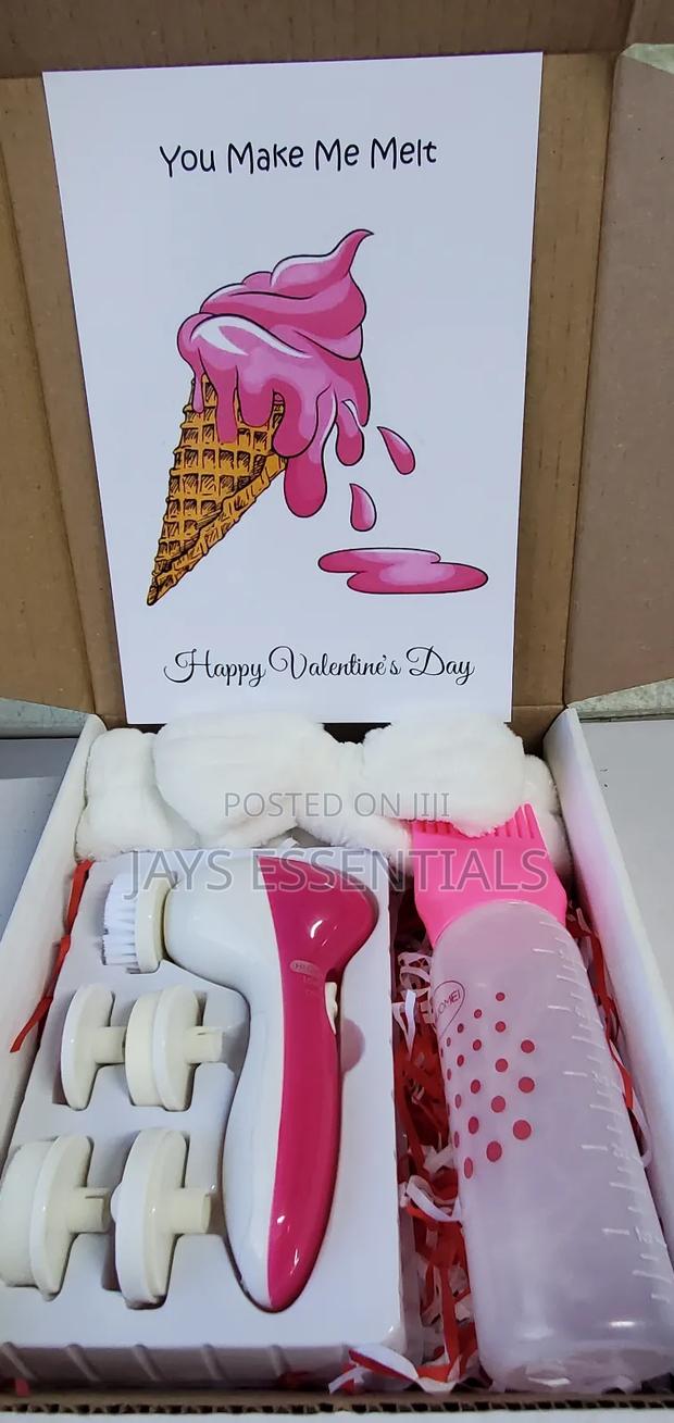 Glow Valentines Set-5n1cleanser,Oil Comb,Head/Wrist Band, Card and Bag