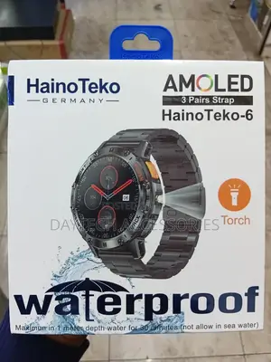 Haino Teko-6 Amoled Waterproof Smart Watch Bt Call,3pairs Strap,Torch