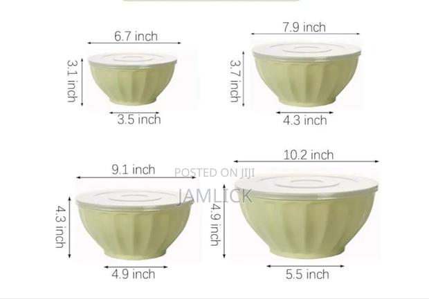 4-in-1 Salad / Storage Bowls Set - Bz - thumbnail 3