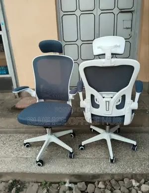 White Office Chair With Headrest