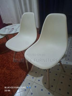 White Plastic Dining Chair - main view