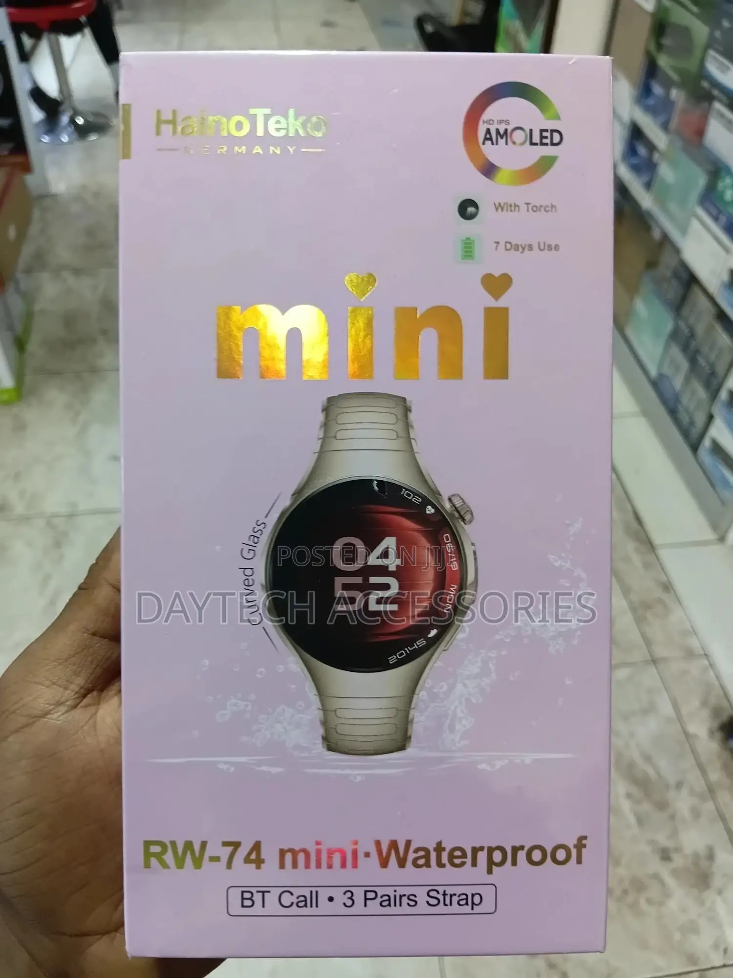 Haino Teko Rw-74 Mini Design Smart Watch With Curved Amoled Display.