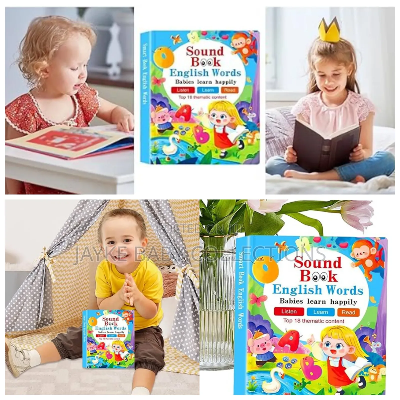 Interactive English Sound Book for Toddlers | Learn First Words