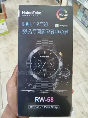 Hainoteko Rw58 Round Smart Watch With 3 Set Strap