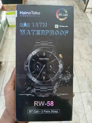 Hainoteko Rw58 Round Smart Watch With 3 Set Strap